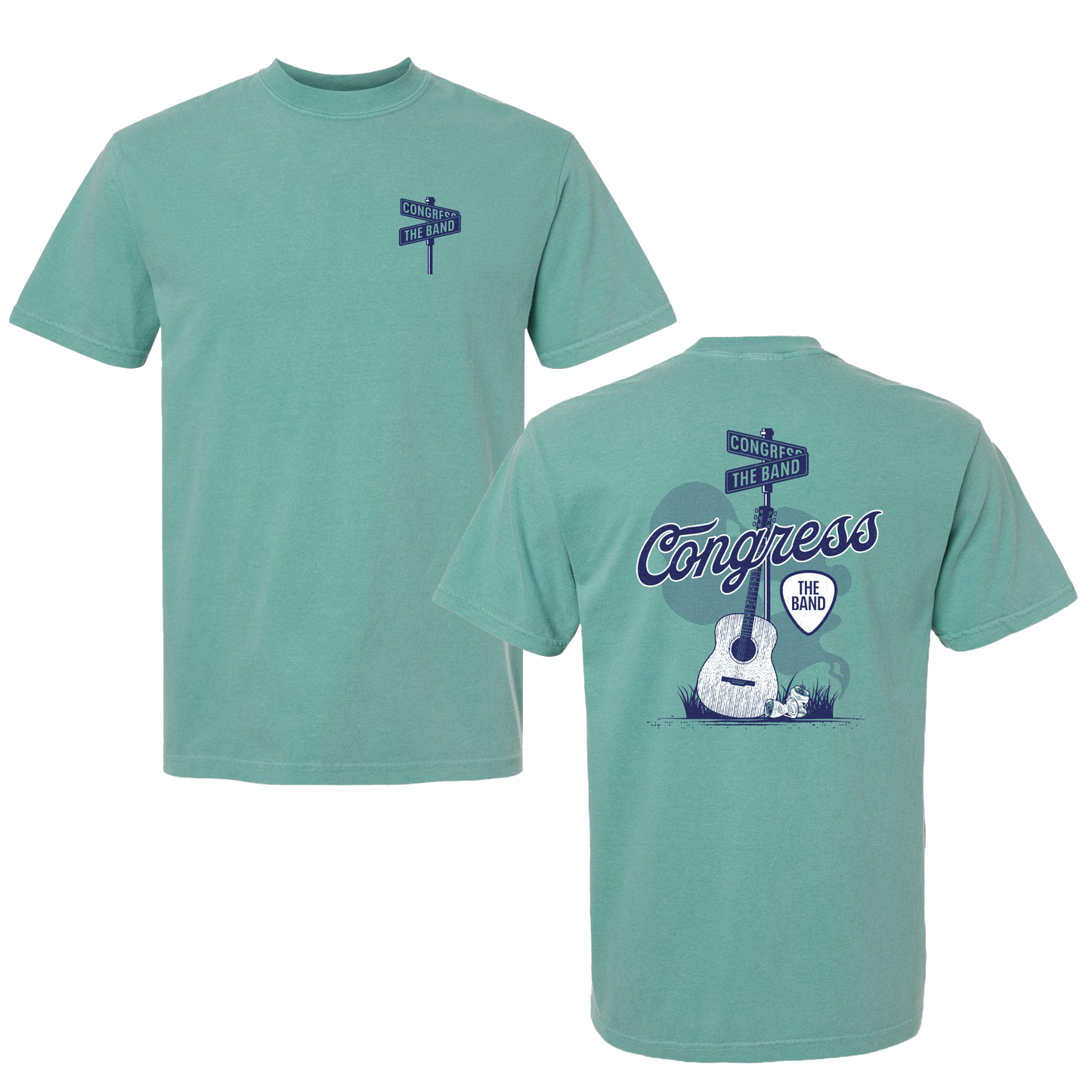 Congress Seafoam & Navy Tee